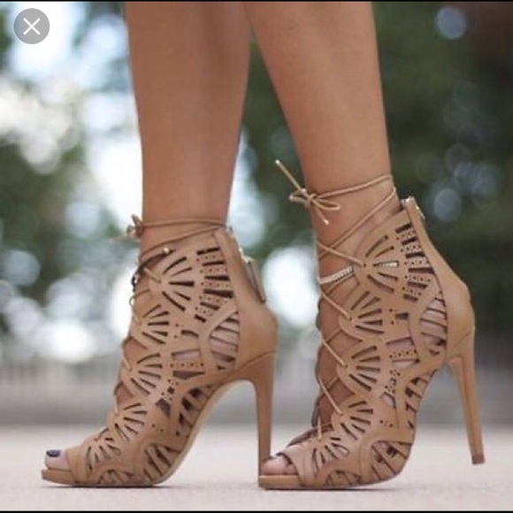 tan wrap around heels